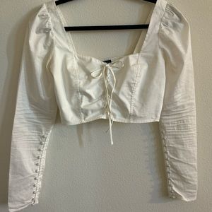 White long sleeve crop top!